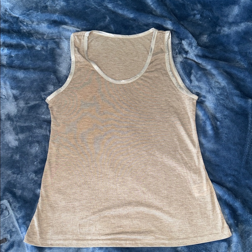 SHEIN Tan Sleeveless Tank Top